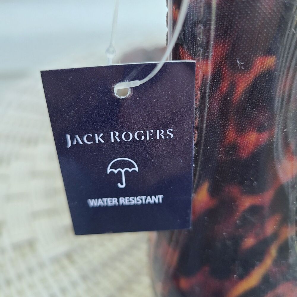 Jack Rogers Sallie Tortoise Shell Print Rain Boots Sz 9M Quiet Luxury Preppy - Picture 7 of 9